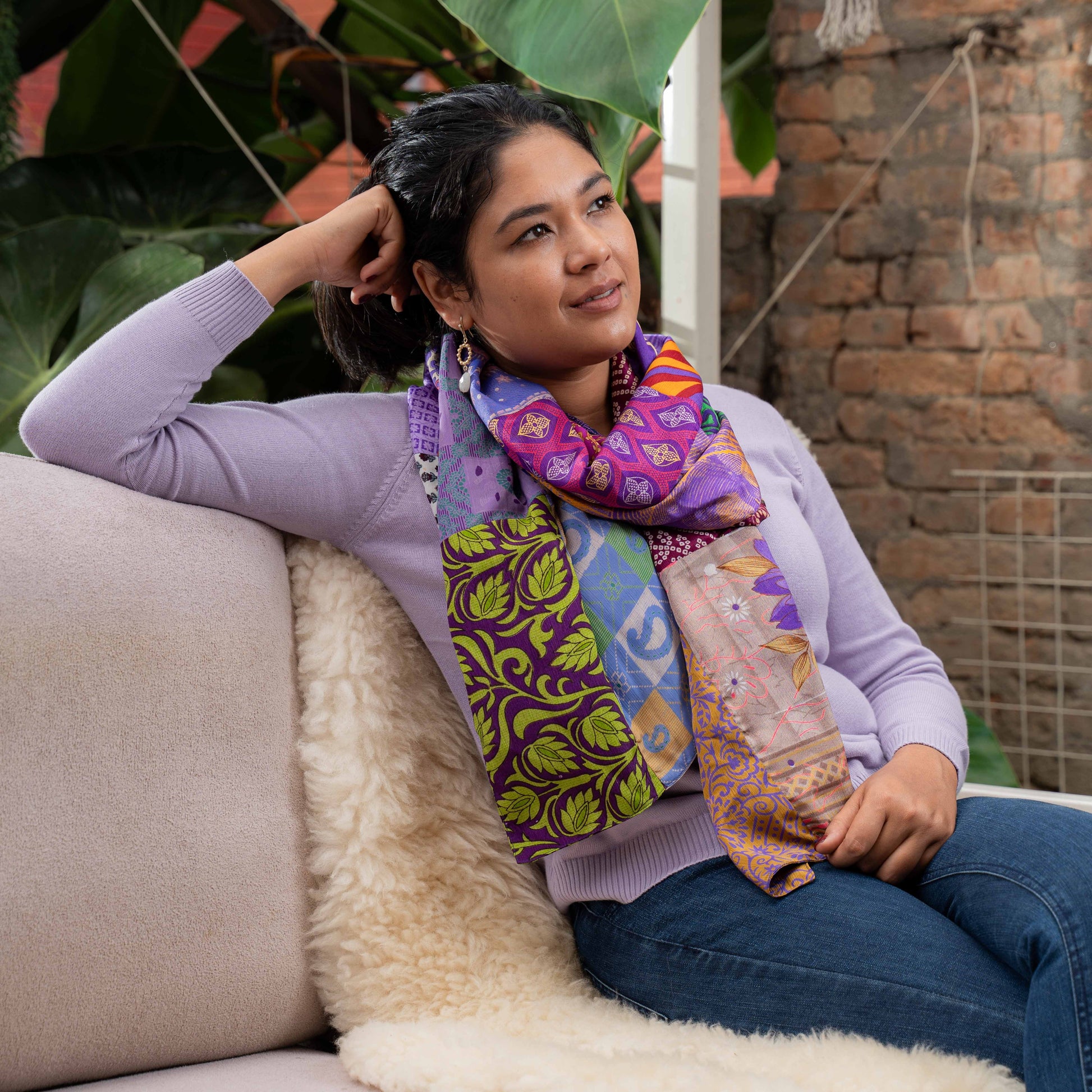 Vilten sarisjaal patchwork paarstinten