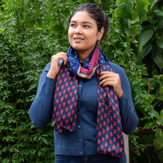 Sarisjaal 3-Dessin Blauwtinten