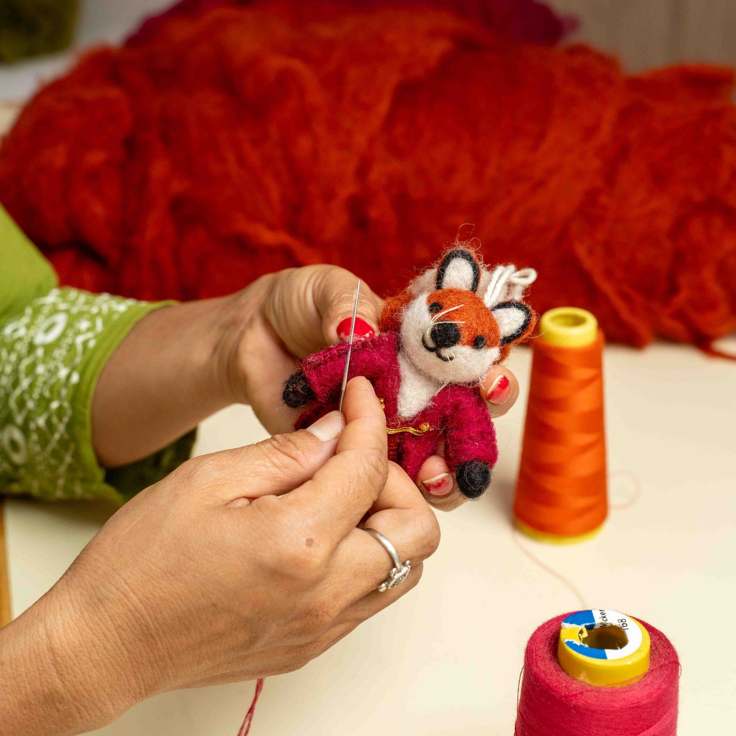 Anhänger Fuchs Indian Summer Burgunder