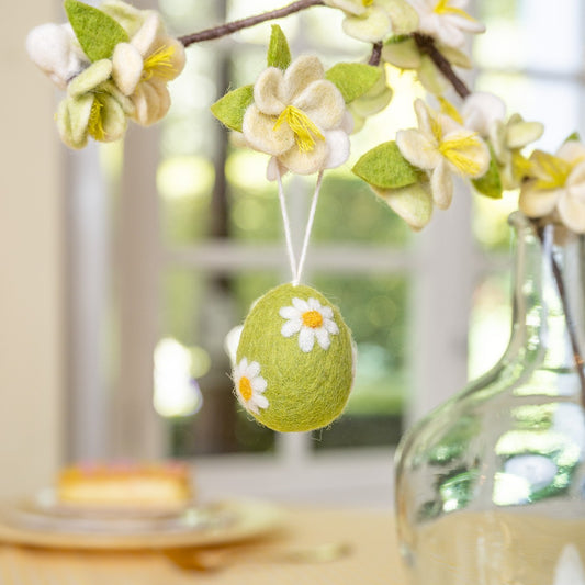 Hanger Ei Margrietjes Lichtgroen