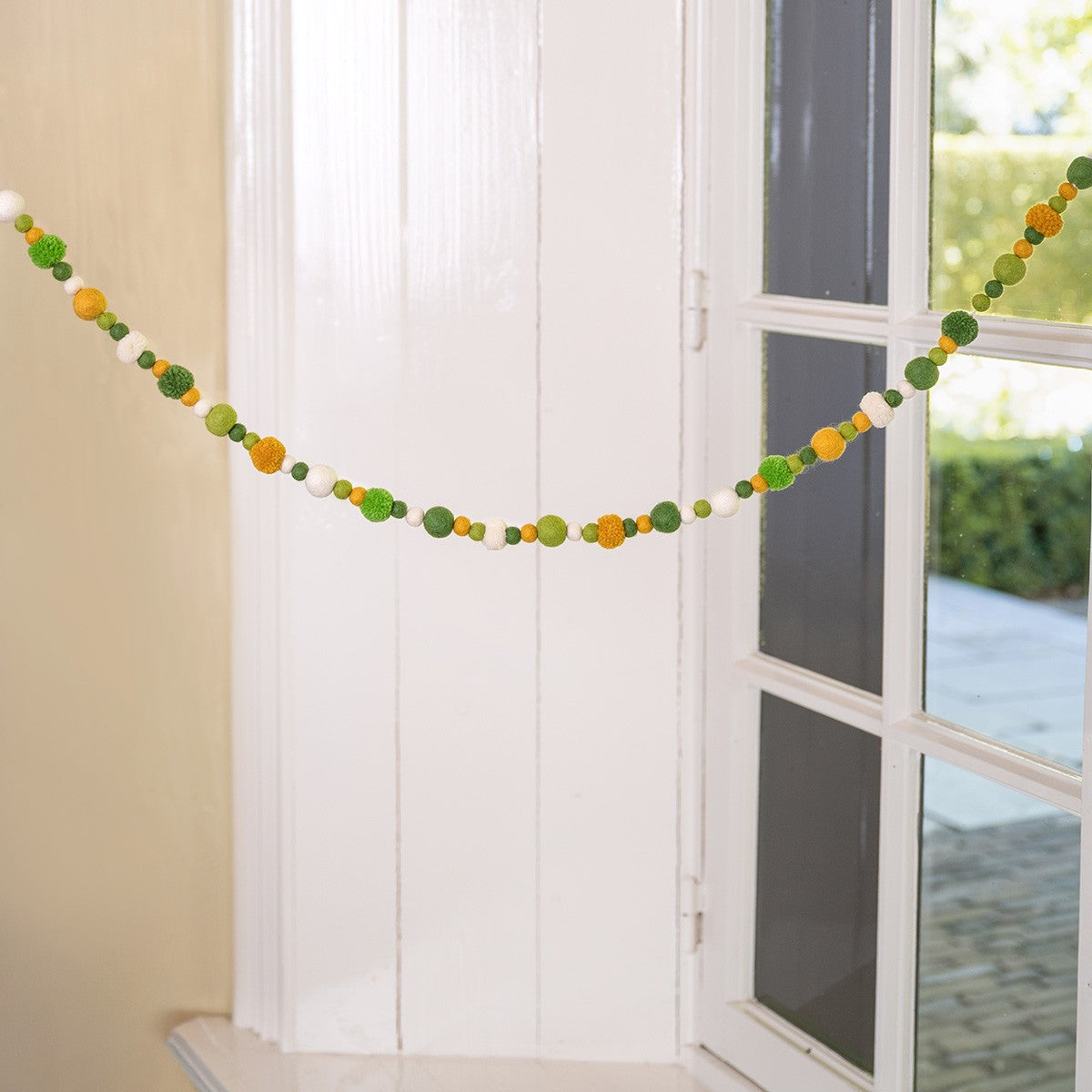 Viltslinger Viltballetjes Pompoms Groen-Geel