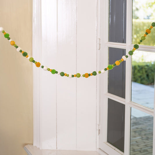 Viltslinger Viltballetjes Pompoms Groen-Geel