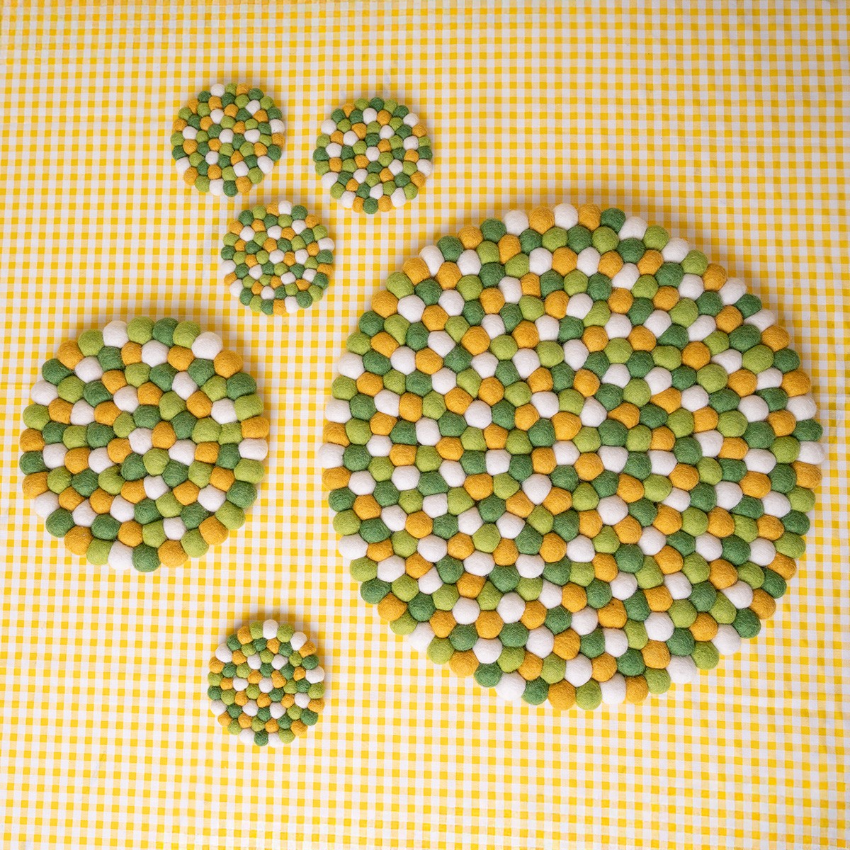 Onderzetter VB 40 cm Rond Groen-Geel