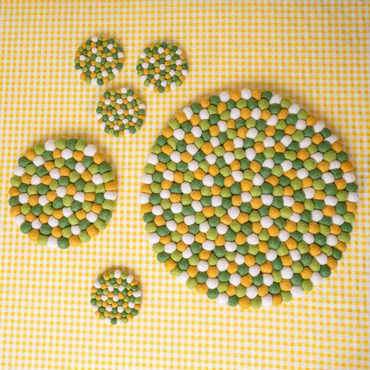 Onderzetter VB 40 cm Rond Groen-Geel