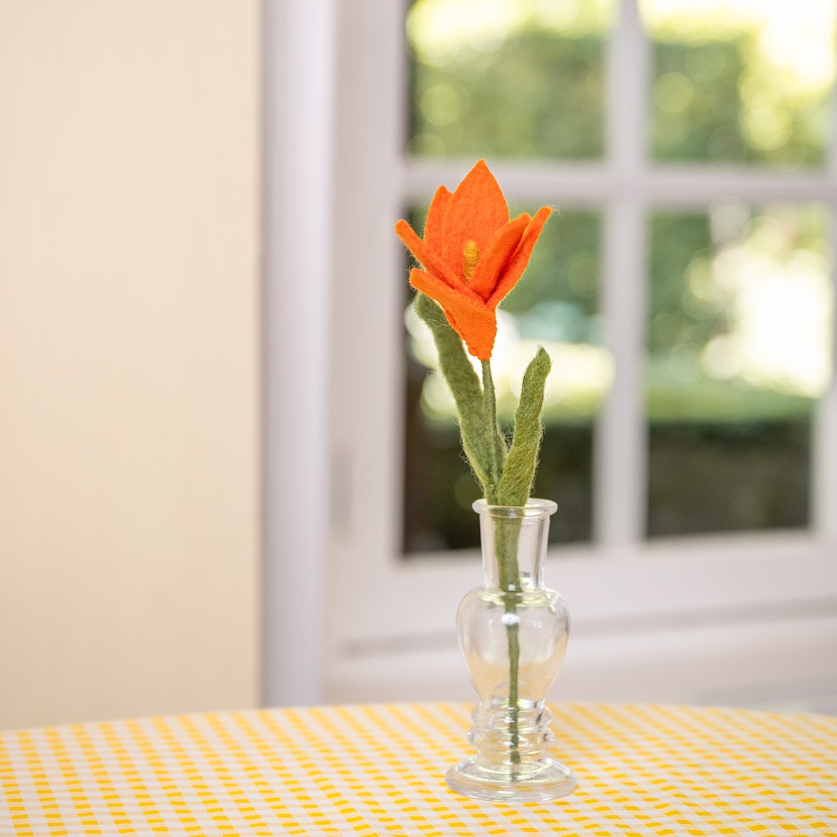 Vilten krokus oranje