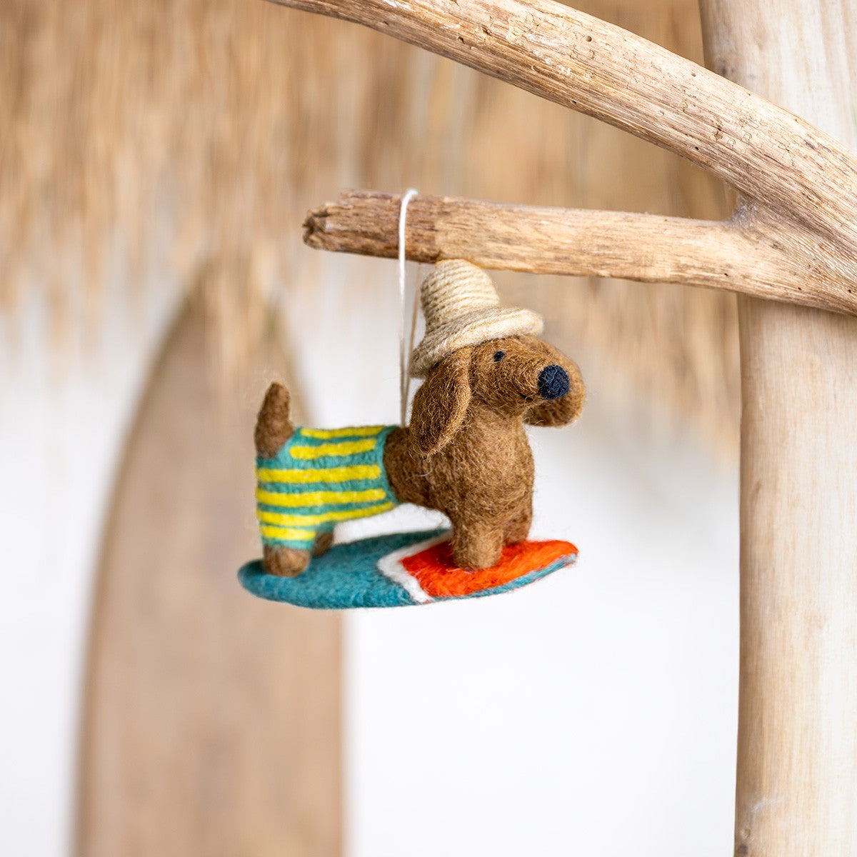 Ornament Dachshund Summer Days Stripe