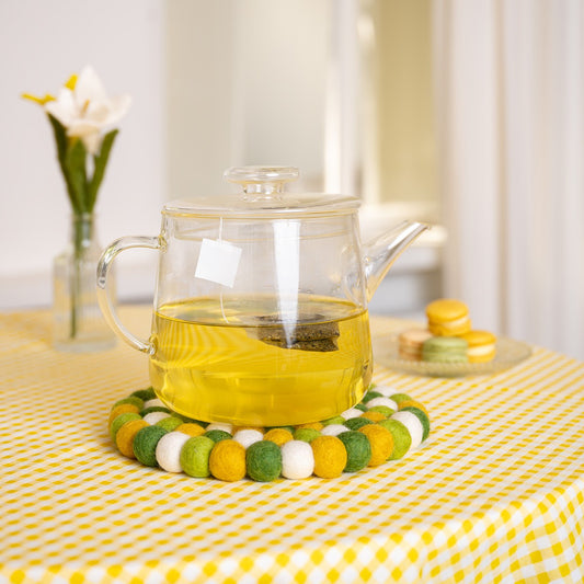 Onderzetter VB 20 cm Rond Groen-Geel