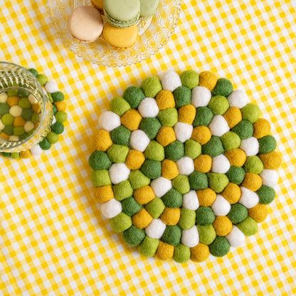 Onderzetter VB 20 cm Rond Groen-Geel