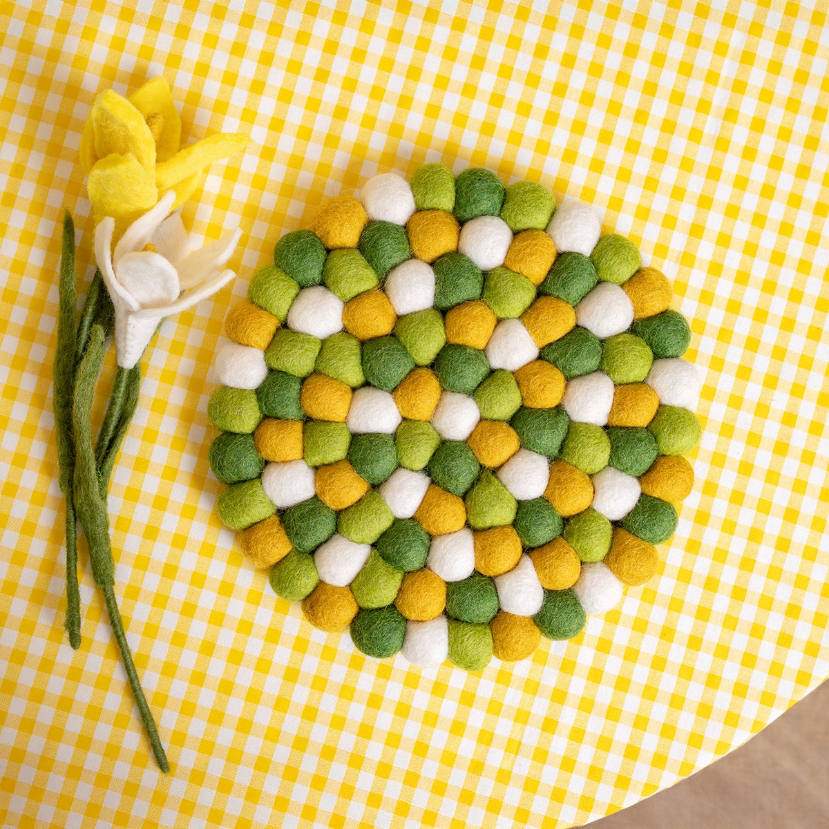 Onderzetter VB 20 cm Rond Groen-Geel