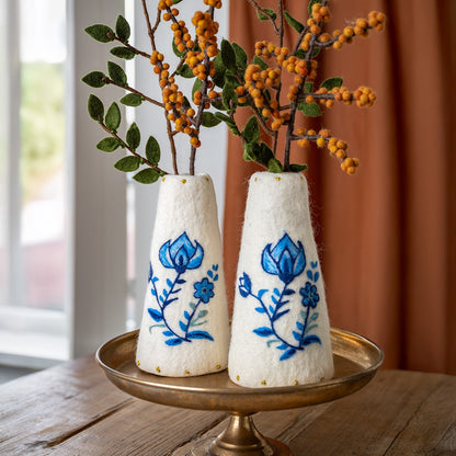 Vaas Delfts Blauw met Tulp Medium