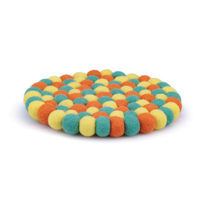 Detailfoto van vilten onderzetter vb 20 cm rond summer days
