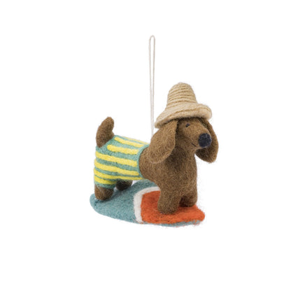 Ornament Dachshund Summer Days Stripe