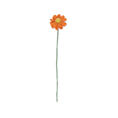 Detailfoto van vilten margrietje oranje