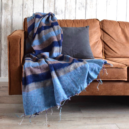 Plaid Jeansblauw Blauw