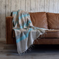 Plaid Ibiza Blue Cream
