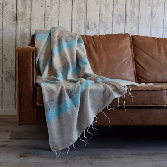 Plaid Ibizablauw Crème