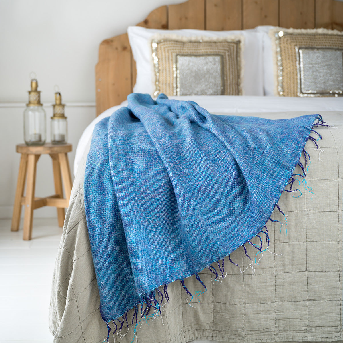 Plaid Lavendelblauw