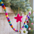 Anhänger Stern Kitschmas Fuchsia