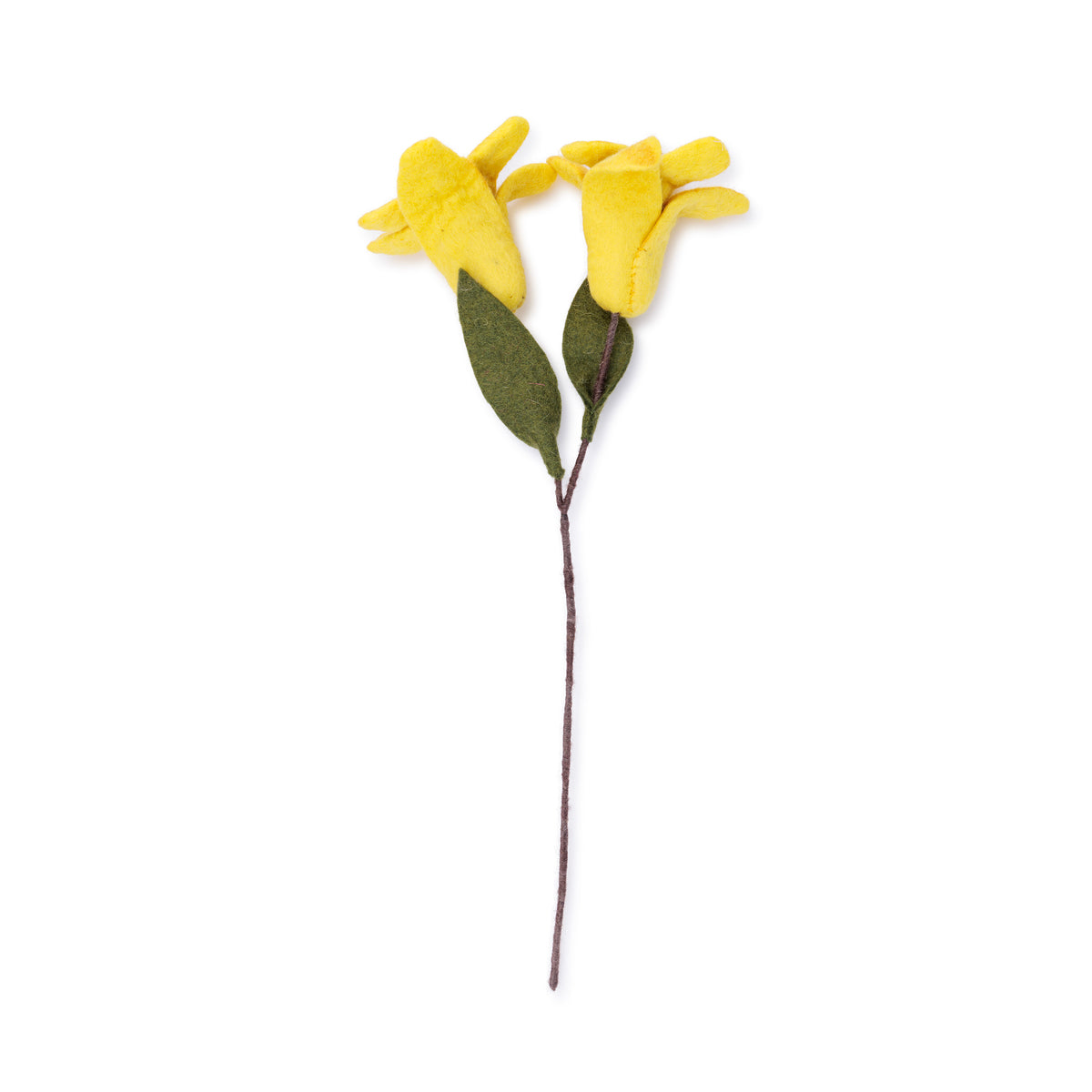 Detailfoto van vilten lelie geel