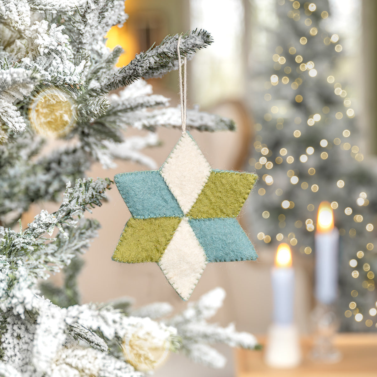 Hanger Ster Winterwonderland Patchwork van vilt