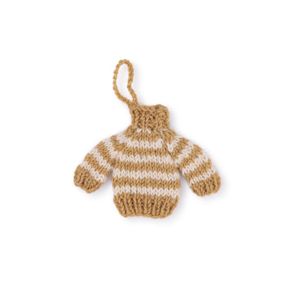 Detailfoto van hanger trui beige van vilt