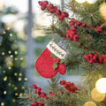Pendant Mitten with Holly Berry Red