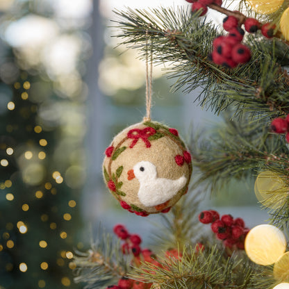 Vilten hanger bal english christmas gans