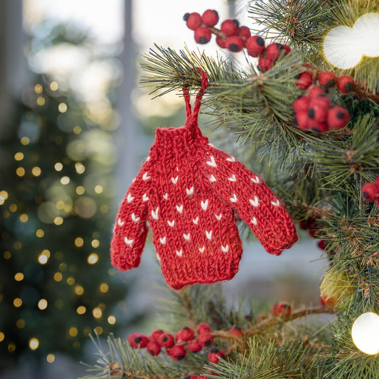 Vilten hanger trui donkerrood