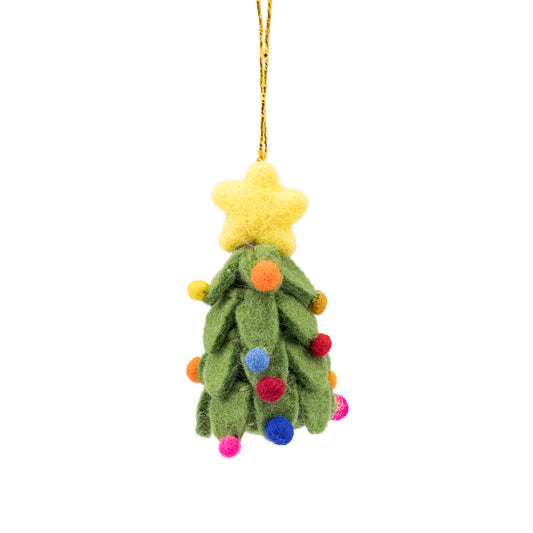 Vilten hanger kerstboom multicolor