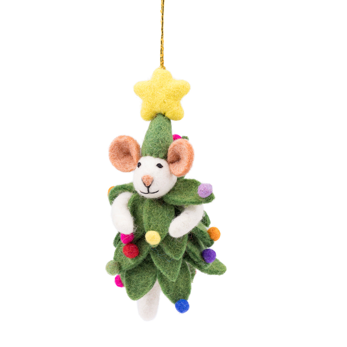Vilten hanger muis kerstboom