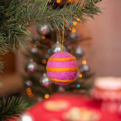 Hanger Bal Streep Roze Kitschmas