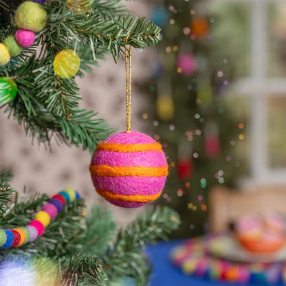 Hanger Bal Streep Roze Kitschmas