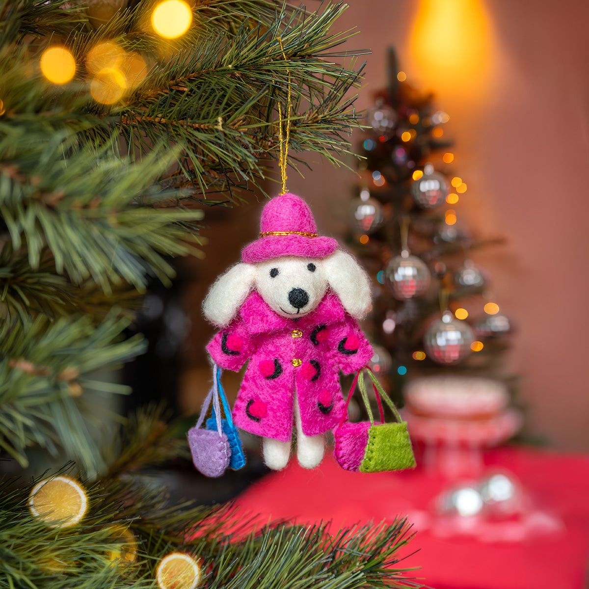 Hanger Poedel Shopaholic Roze
