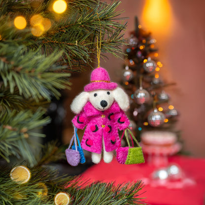 Hanger Poedel Shopaholic Roze