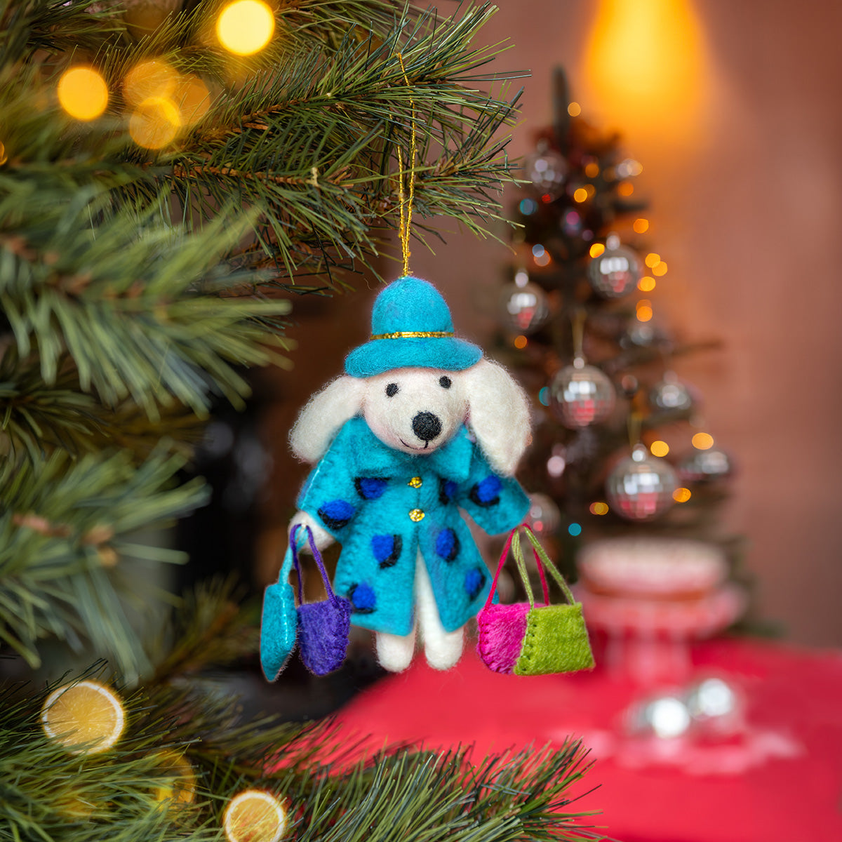 Hanger Poedel Shopaholic Turquoise