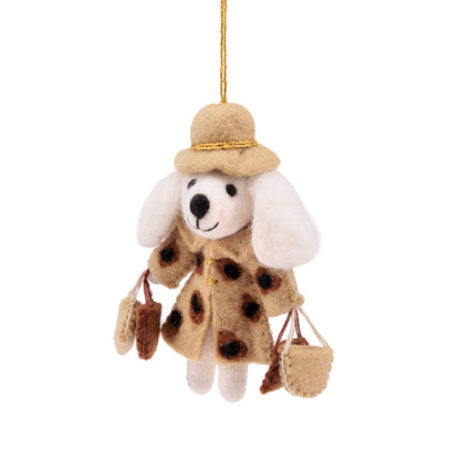 Vilten hanger poedel shopaholic beige