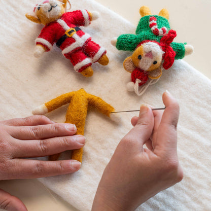 Weihnachtsmann-Katzenanhänger