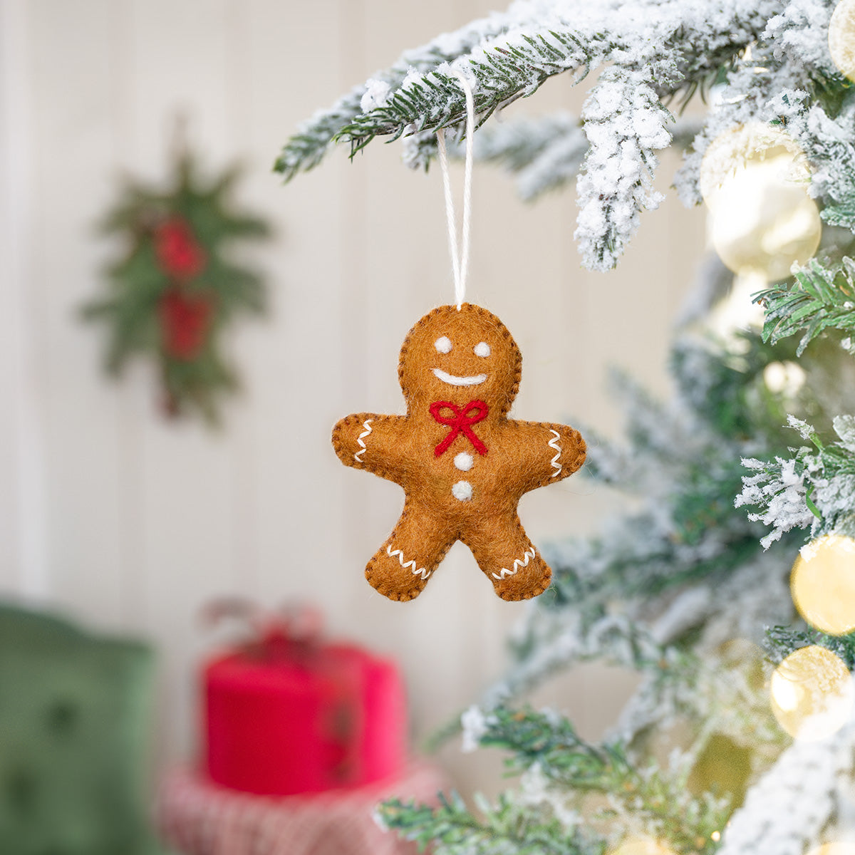 Vilten hanger gingerbread poppetje