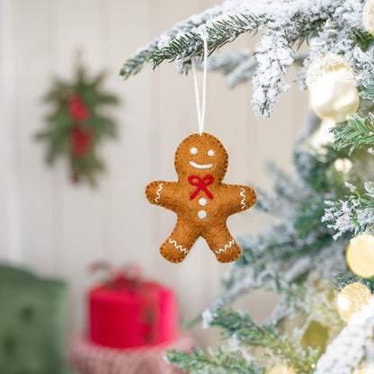 Vilten hanger gingerbread poppetje