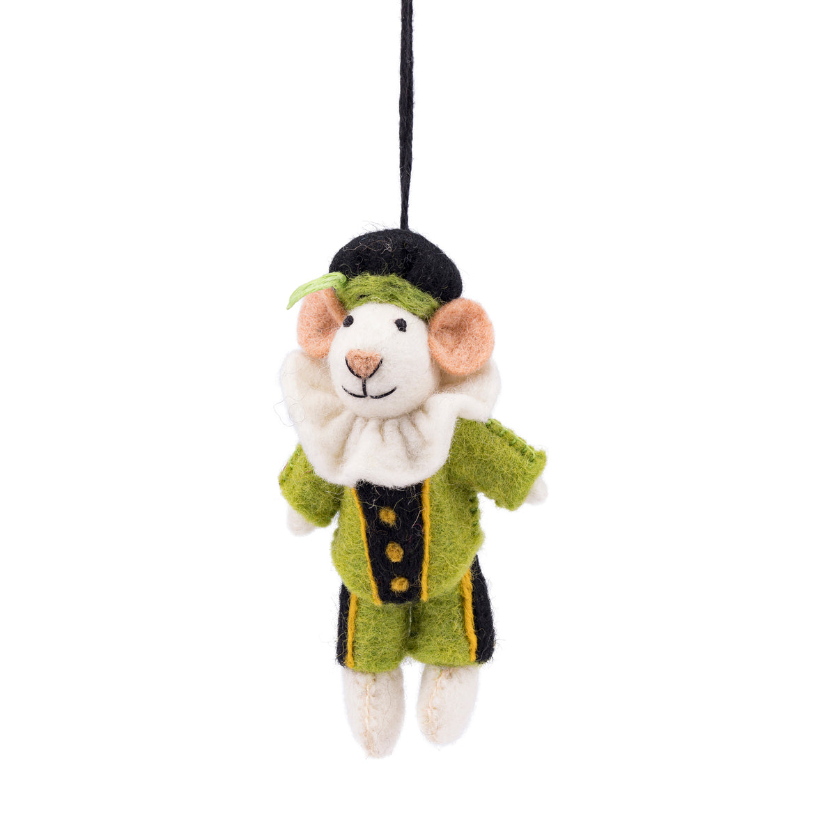 Vilten hanger muis pietermuis groen