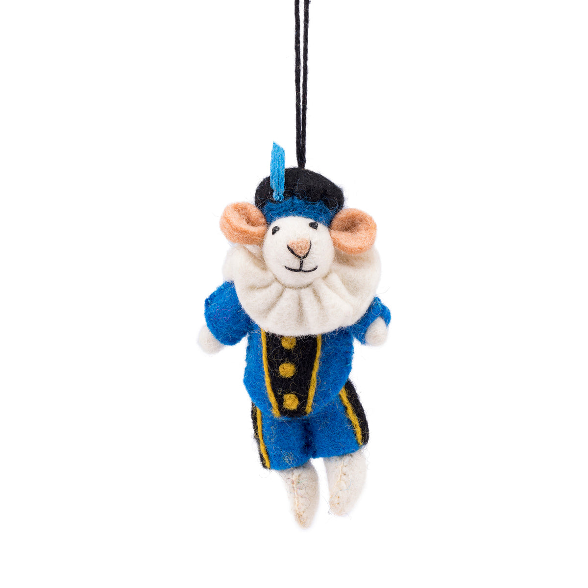Vilten hanger muis pietermuis blauw