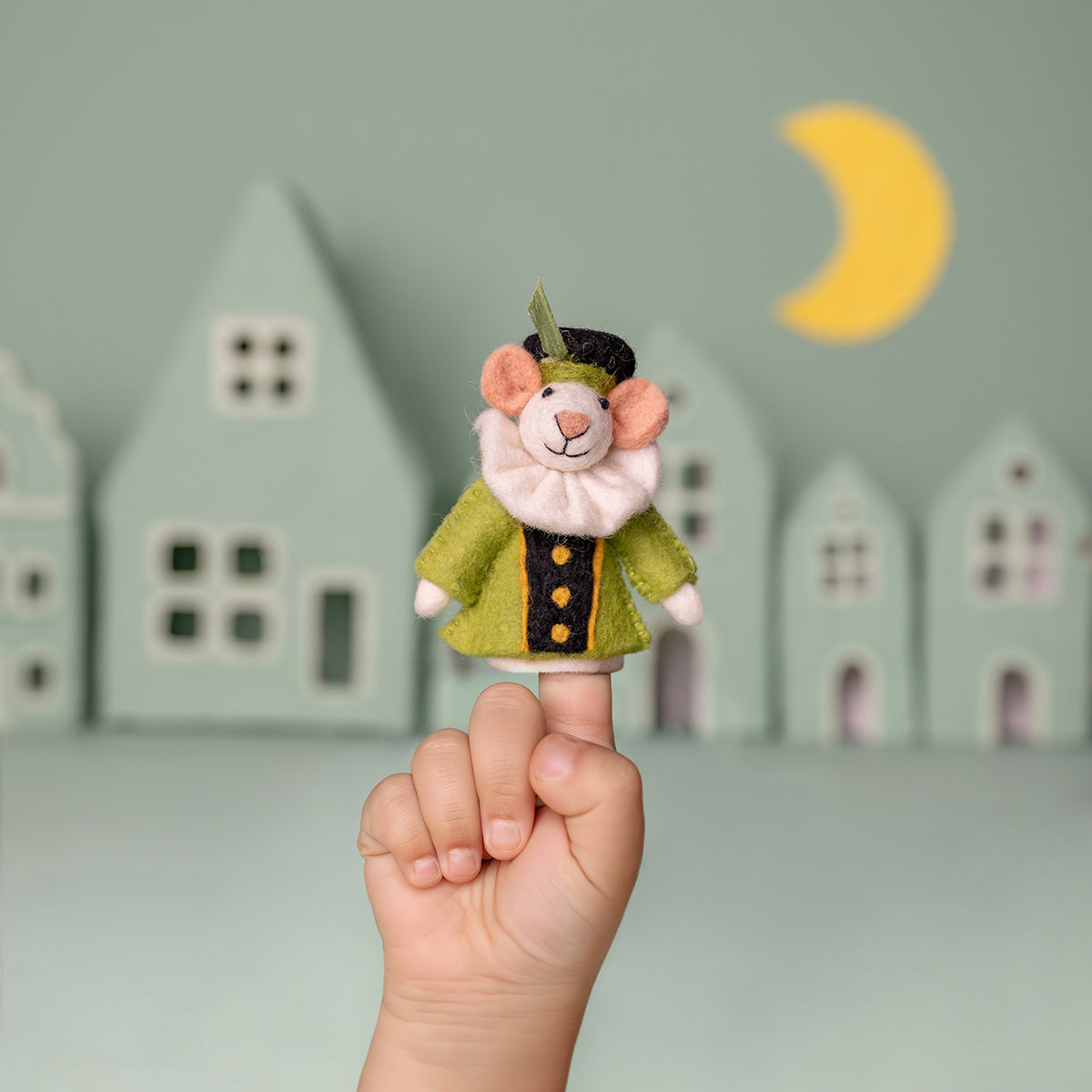 Finger Puppet Mouse Pietermuis Green