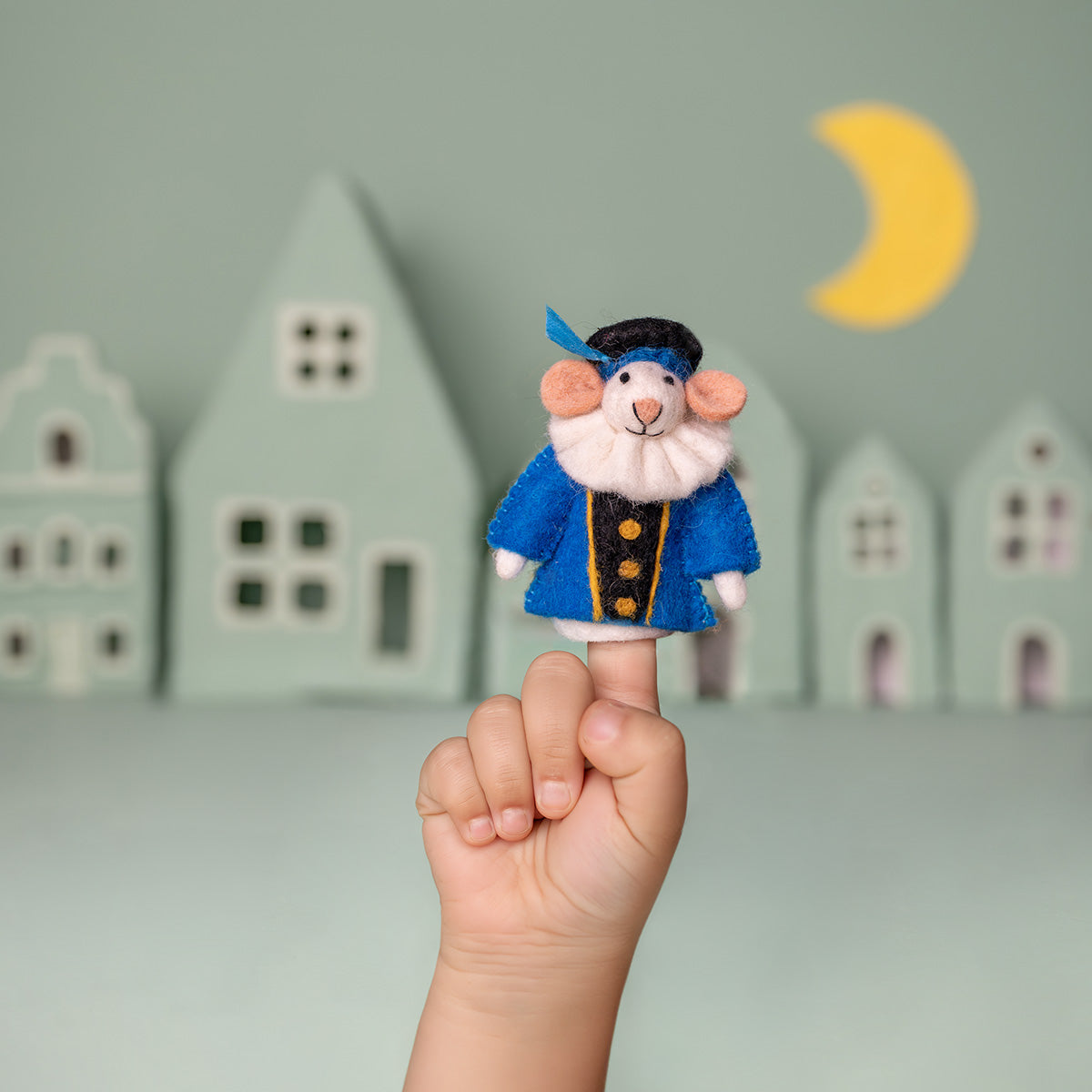 Finger Puppet Mouse Pietermuis Blue