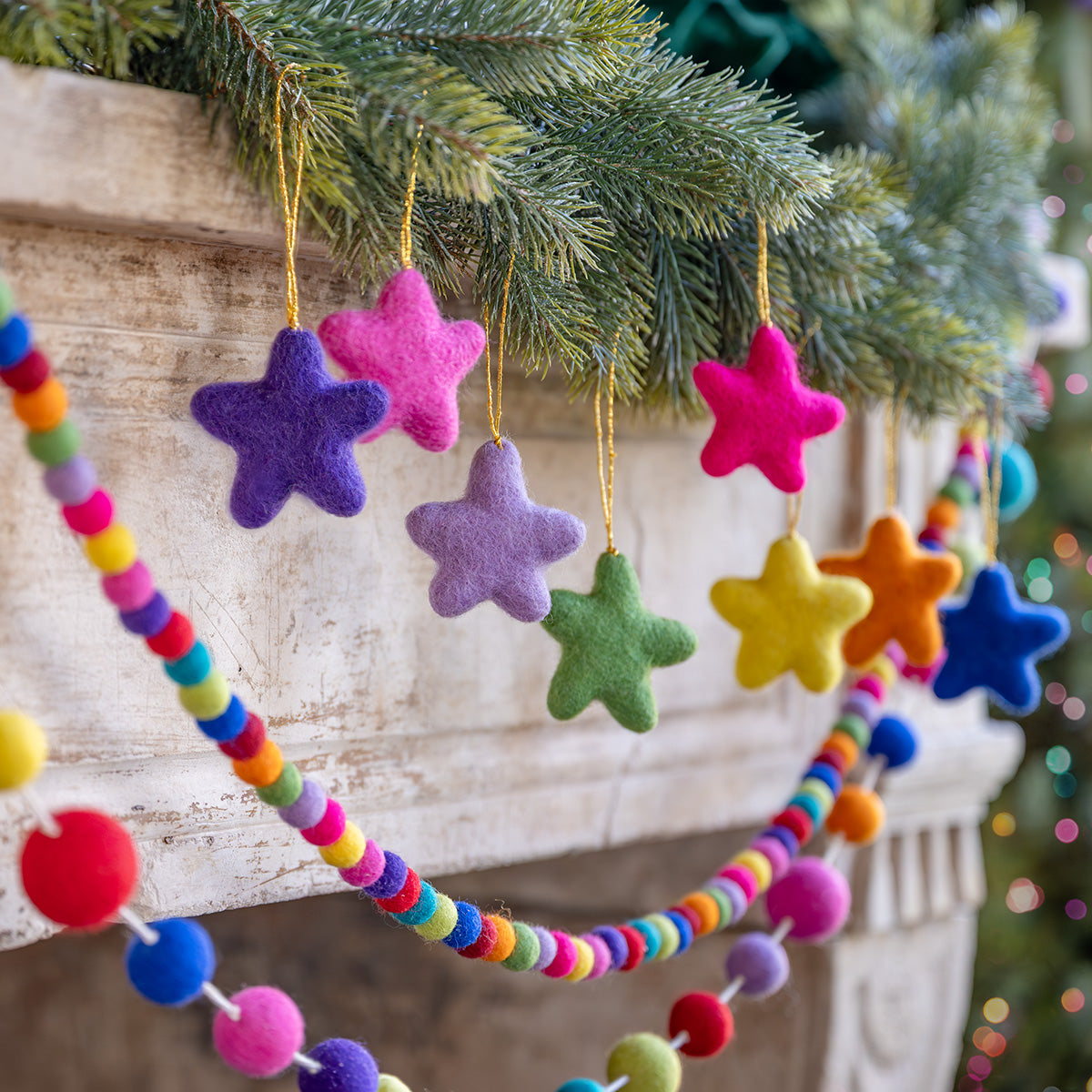 Anhänger Stern Kitschmas Fuchsia