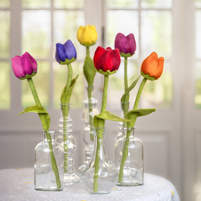 Detailfoto van vilten tulp multicolor assorti 6 st.