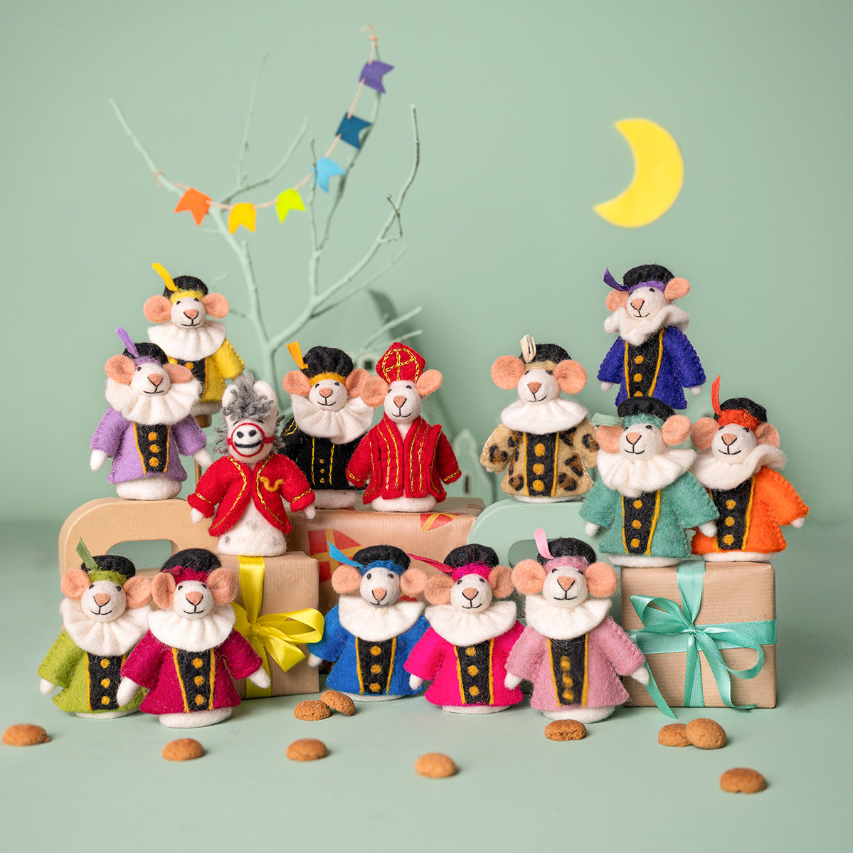 Finger Puppet Mouse Pietermuis Green