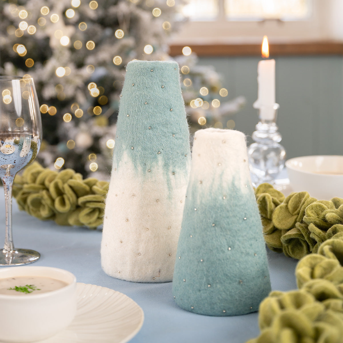 Vase Ice Blue - White Medium